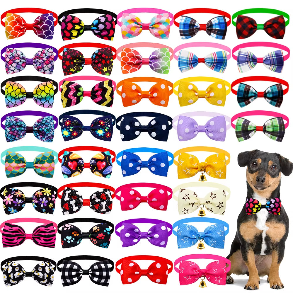 20-Piece Dog Bow Tie Collar Accessories