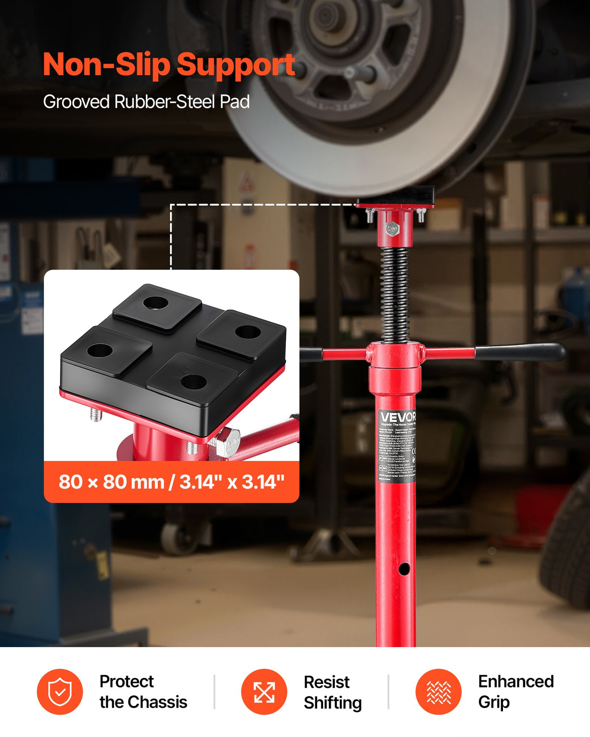 2 Ton under Hoist Tripod Stand High Reach 47 to 84.6 In