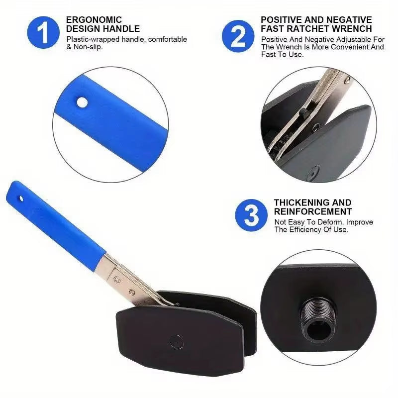 Brake Caliper Spreader Tool - Ratcheting Piston Press for Single, Twin & Quad Calipers
