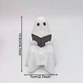 Little Ghost Reading Resin Ornament – image 3