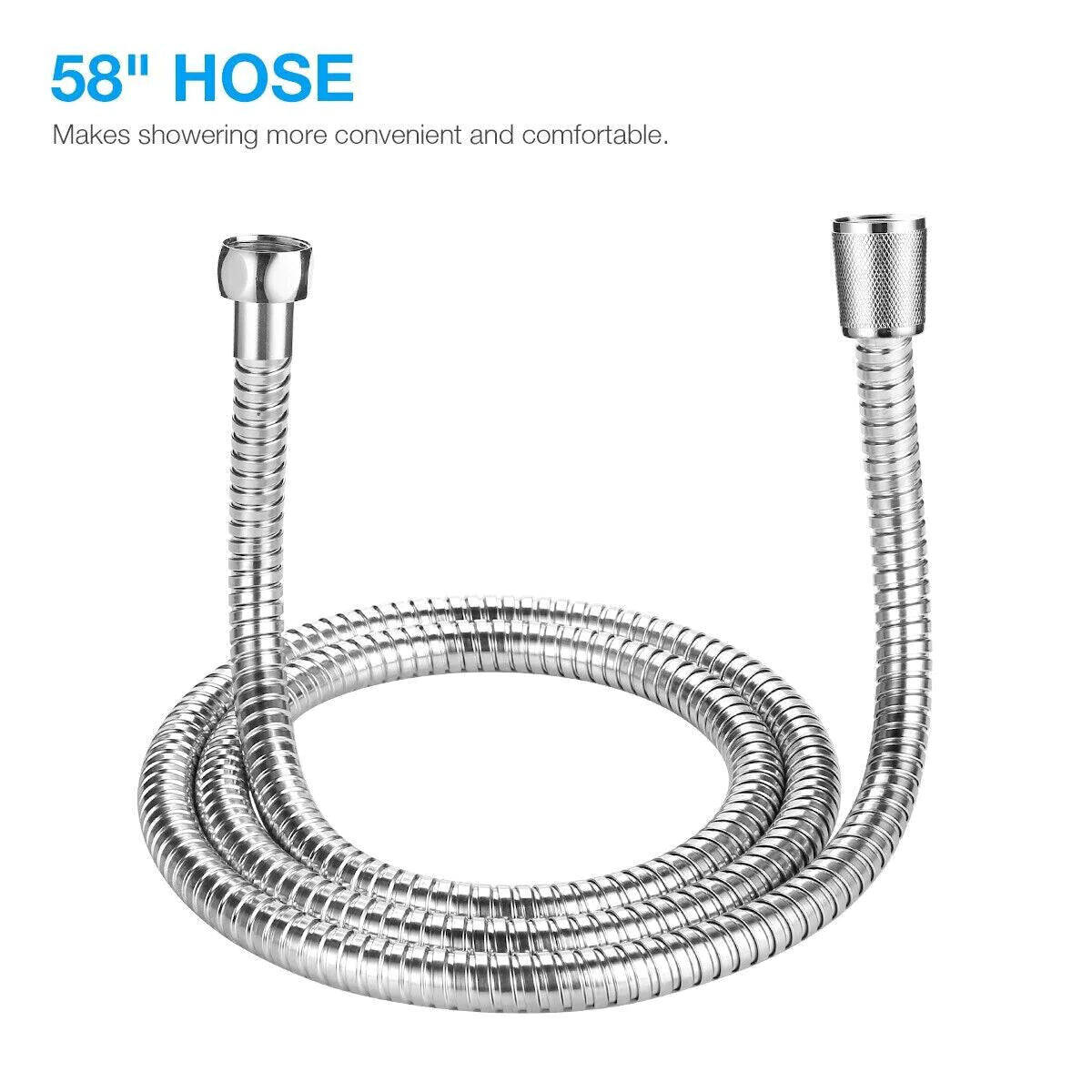 Handheld Shower Head - 5-Setting High Pressure Sprayer, 5 ft Hose – image 8