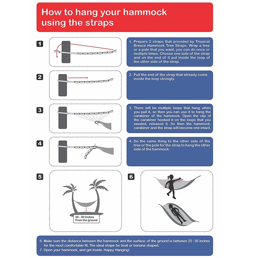 Hammock Tree Straps with Adjustable Loops and Carabiners – image 7
