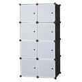 Cube Storage Organizer with Doors - 8-Cube Modular Closet Wardrobe