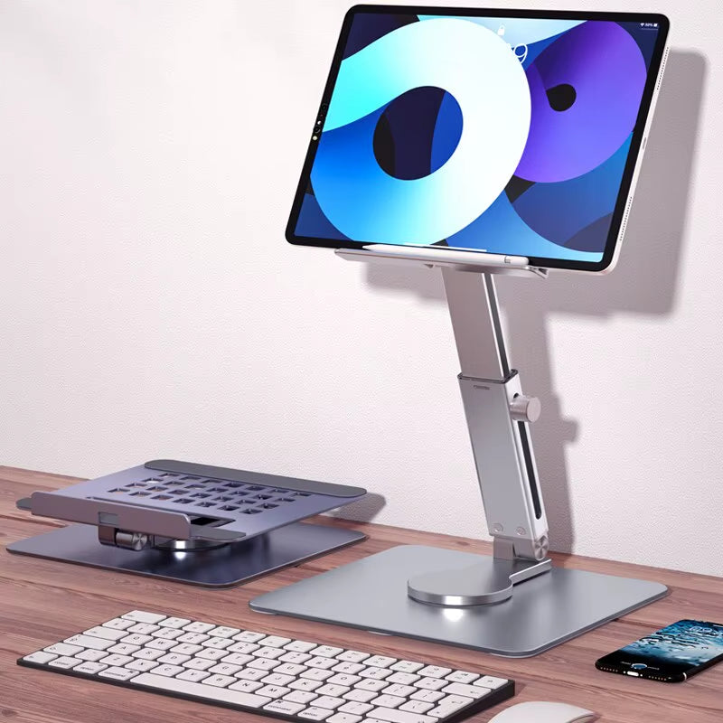 Aluminum Tablet Stand, 360-Degree Rotating Riser 4-14 in – image 4