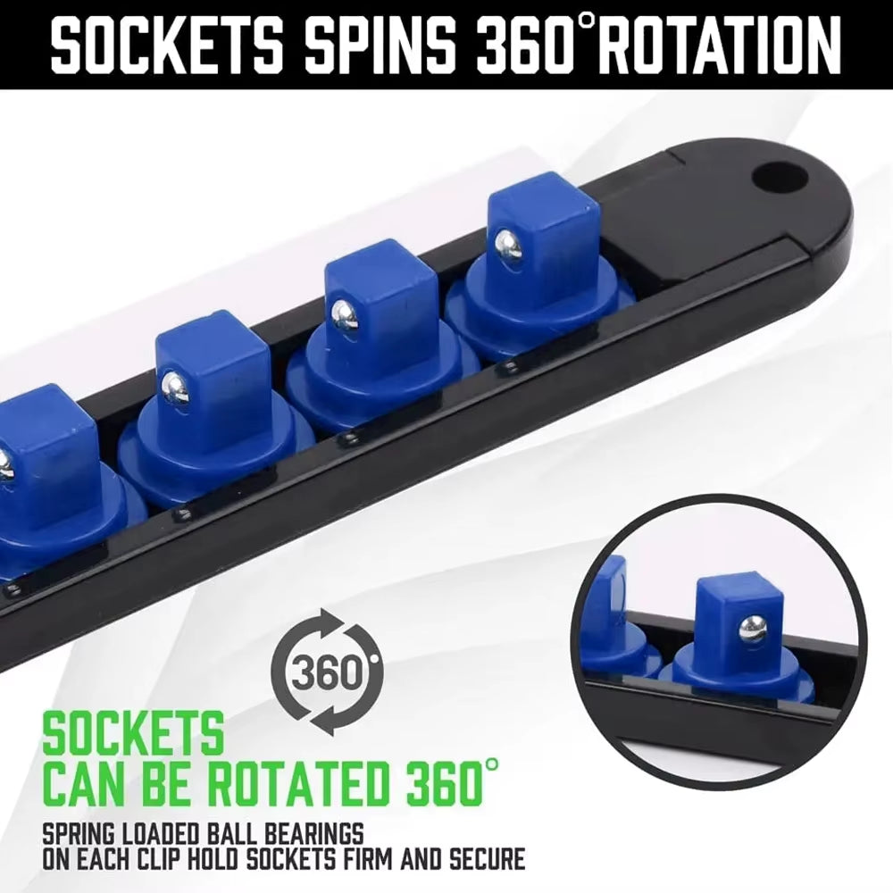 Socket Holder Rail – Adjustable ABS Organizer – image 3