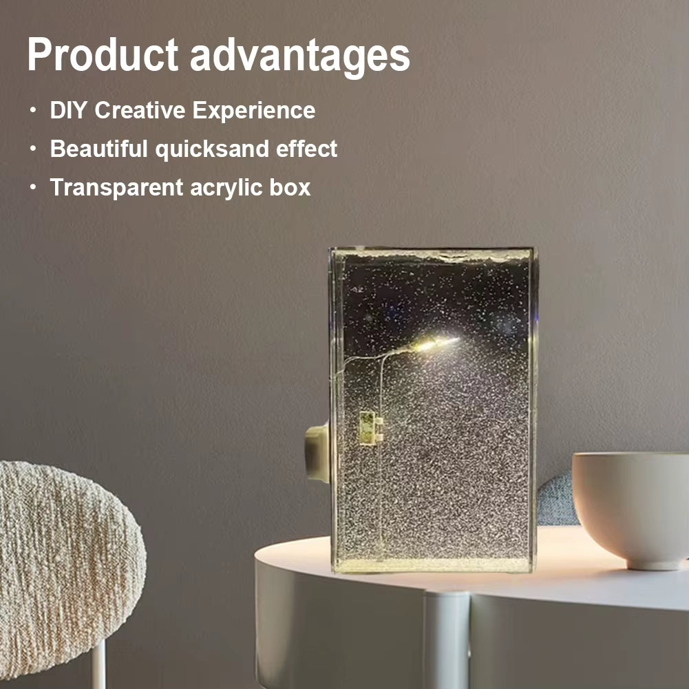 DIY Snow Scene Night Light Kit - Handmade Street Lamp Snowfall Desk Decor
