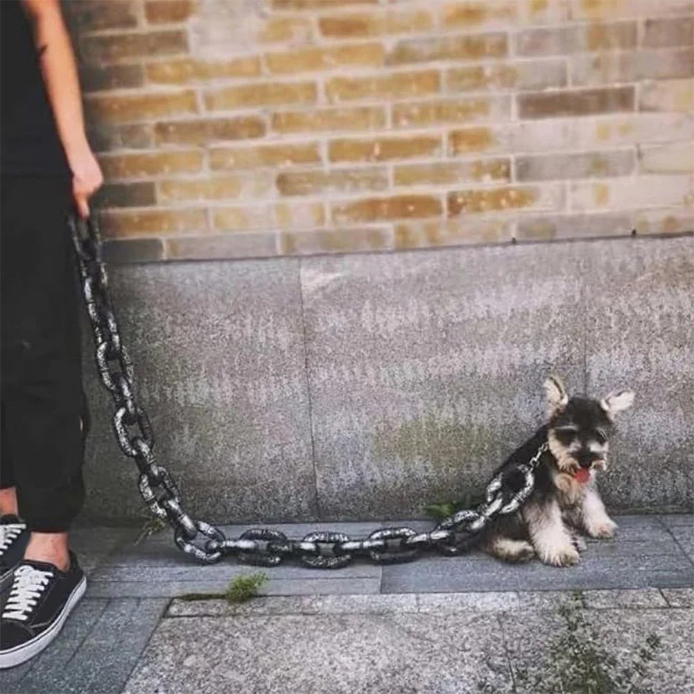 Fake Chain Dog Leash Prop - Funny Halloween Pet Leash