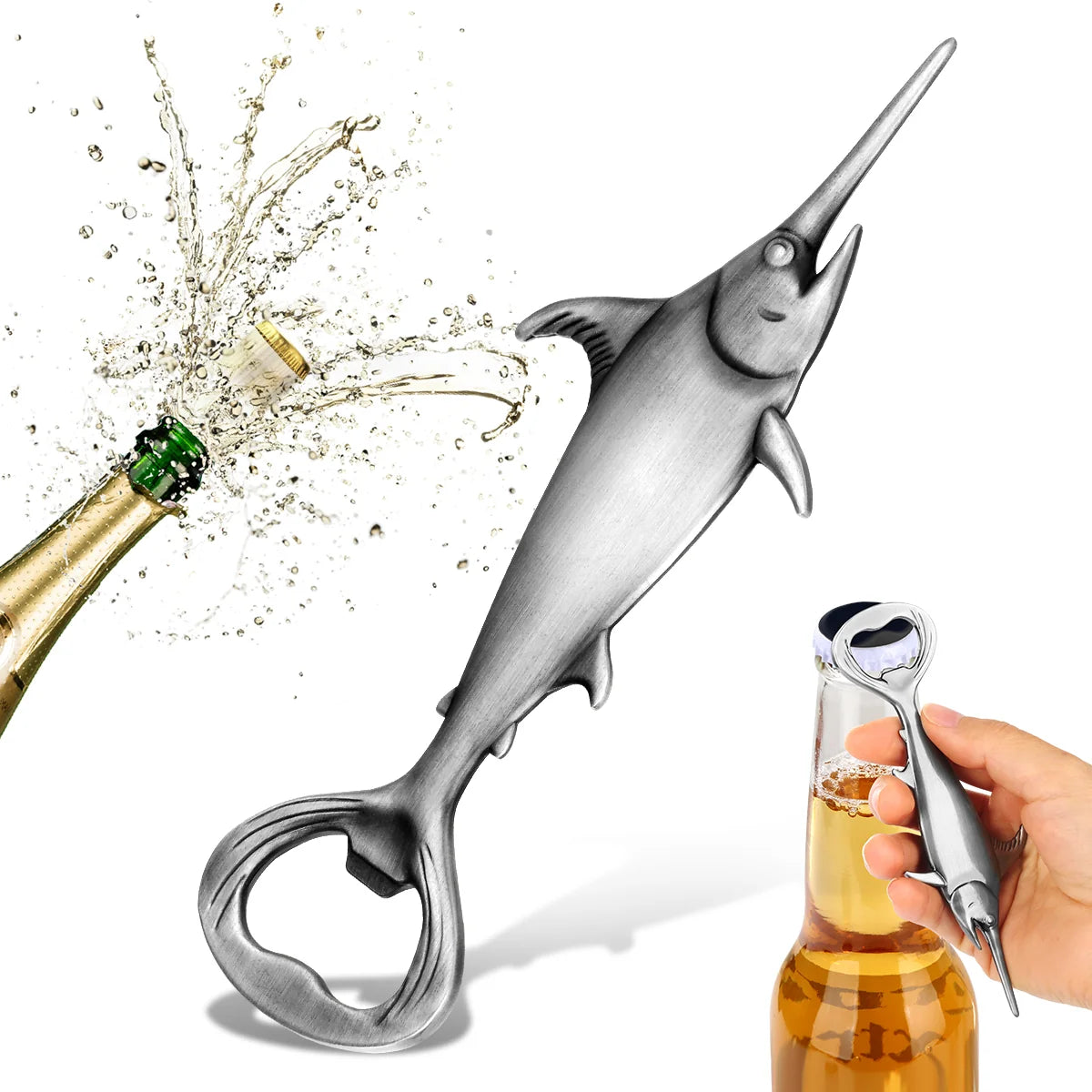 Bottle Opener – Swordfish Metal Beer Opener, Bar Accessory – image 9