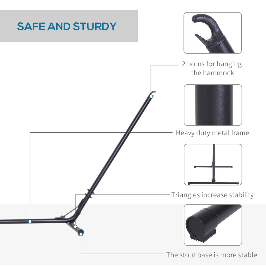 Adjustable Hammock Stand 10-13 ft, Powder-Coated Steel Frame – image 4