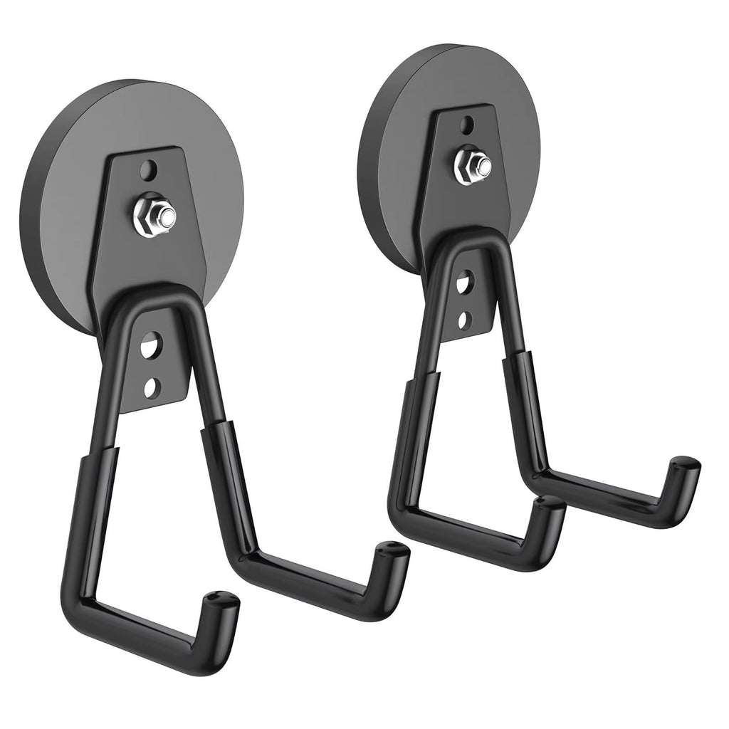 Magnetic Tool Hooks 2-Pack, Heavy-Duty Garage Storage Holders