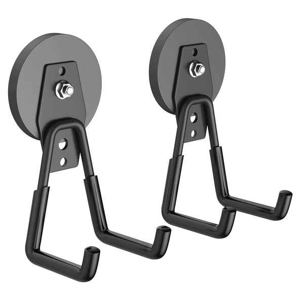 Magnetic Tool Hooks 2-Pack, Heavy-Duty Garage Storage Holders