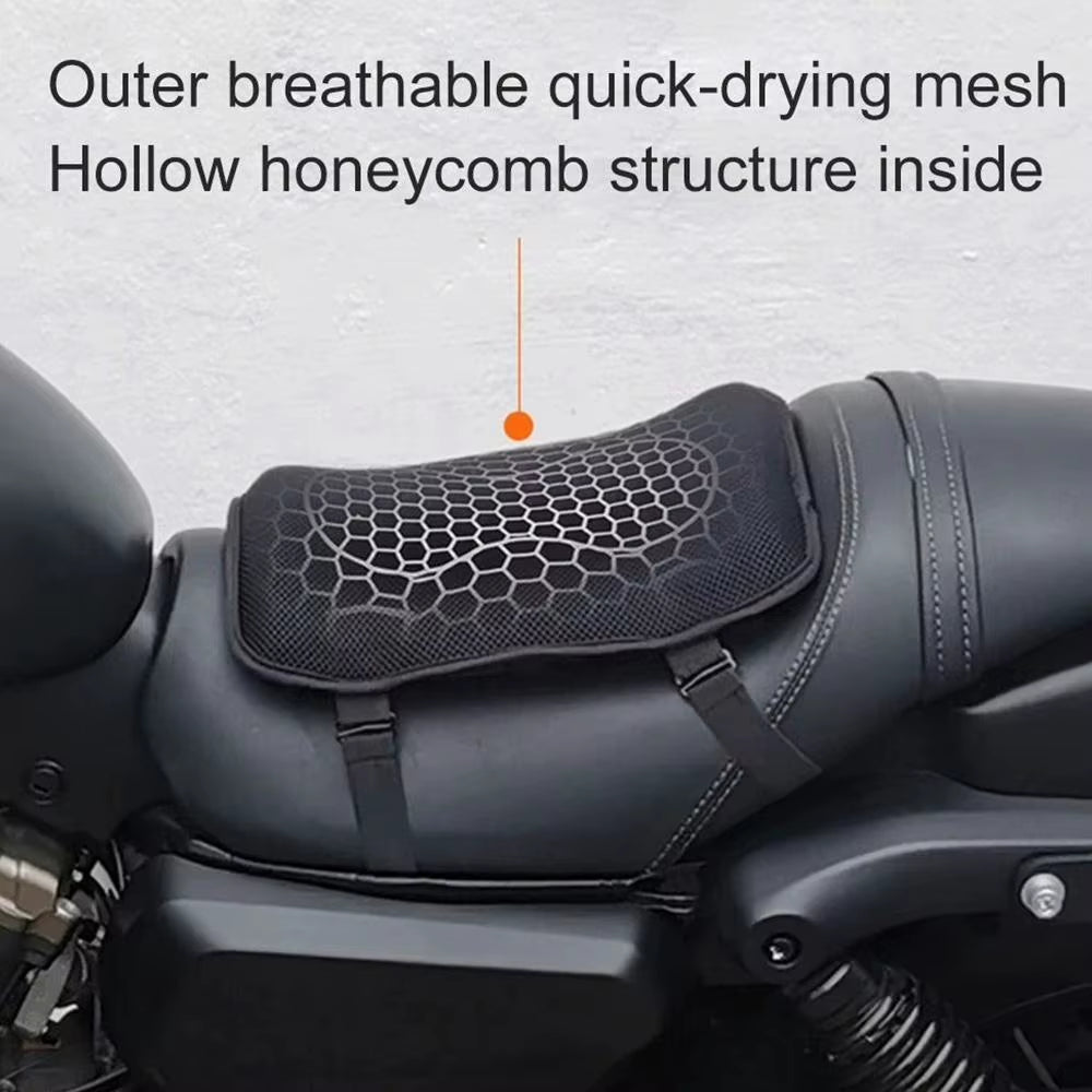 Motorcycle Gel Seat Cushion Honeycomb Breathable Pad – image 4
