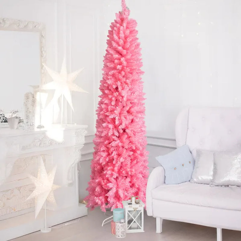 Artificial Christmas Tree 7.5ft Hinged Pencil Pine Unlit – image 5