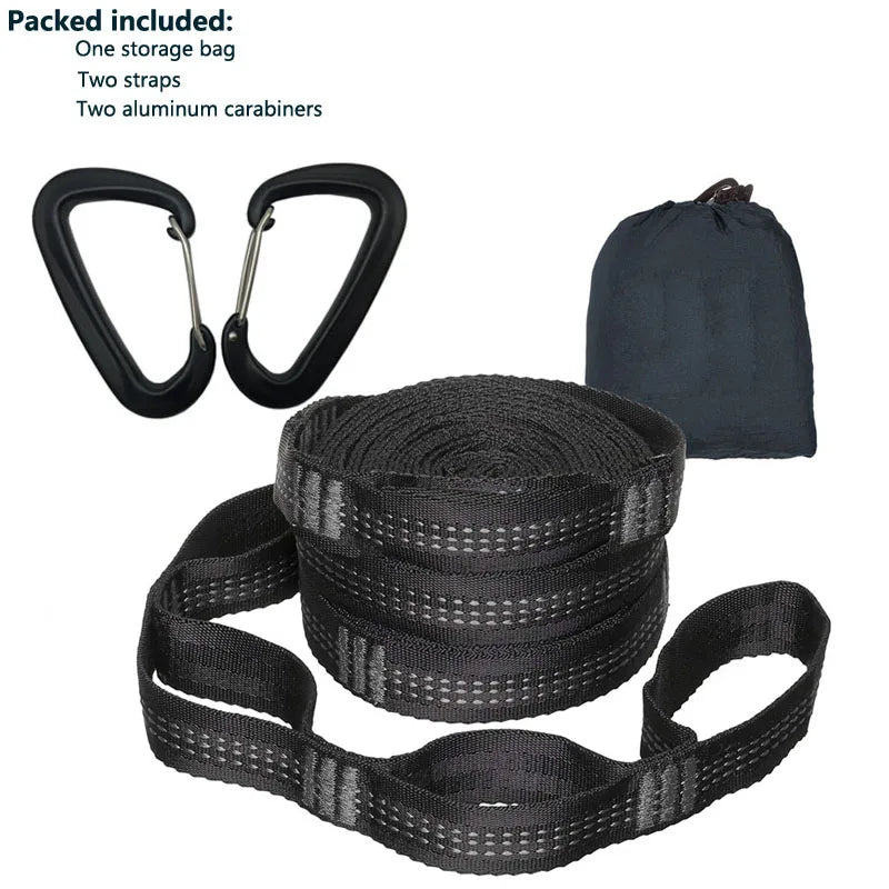 Hammock Tree Straps with Adjustable Loops and Carabiners – image 10