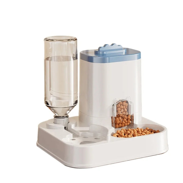 Gravity Pet Feeder and Water Dispenser, 2-in-1 No-Power Bowl