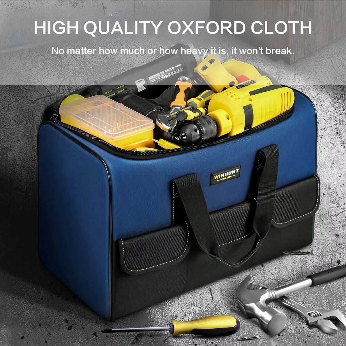 Oilfield Heavy Duty Wide Mouth Tool Bag with Reinforced Base – image 5