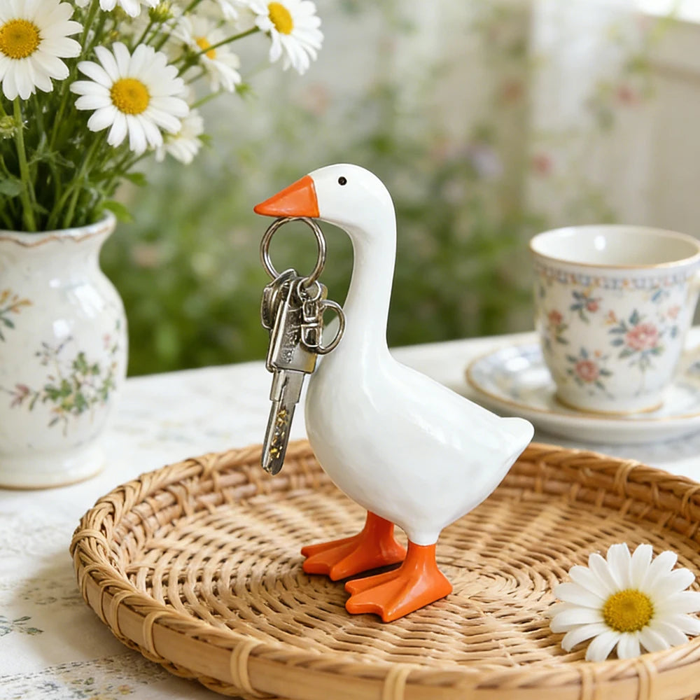 Magnetic Goose Key Holder - Resin Goose Sculpture Desk Decor – image 2