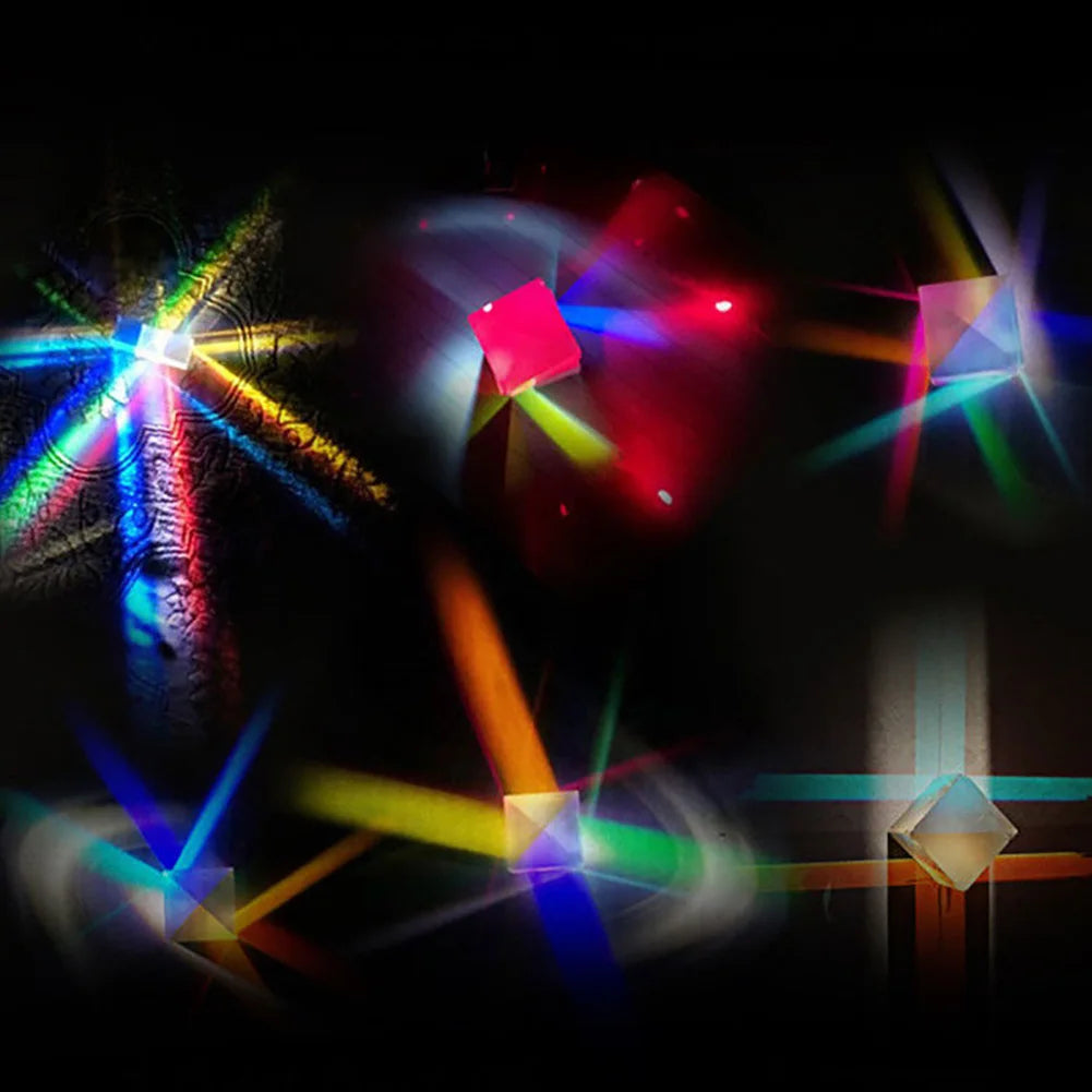 Dichroic Glass Prism Cube 15mm - Color-Shifting Optical Desk Gift – image 7