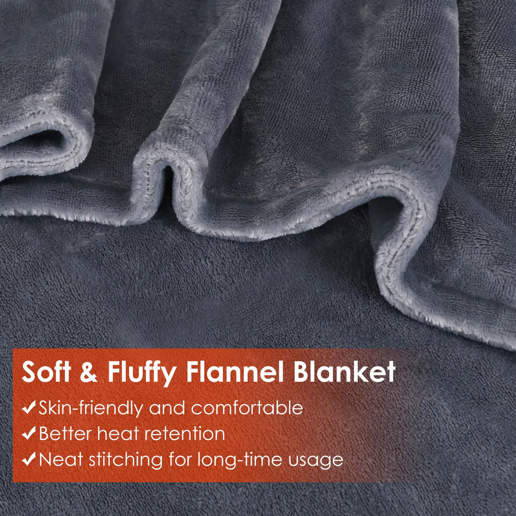 USB Heated Poncho Wrap Blanket with Zipper, 59 x 31 in – image 3