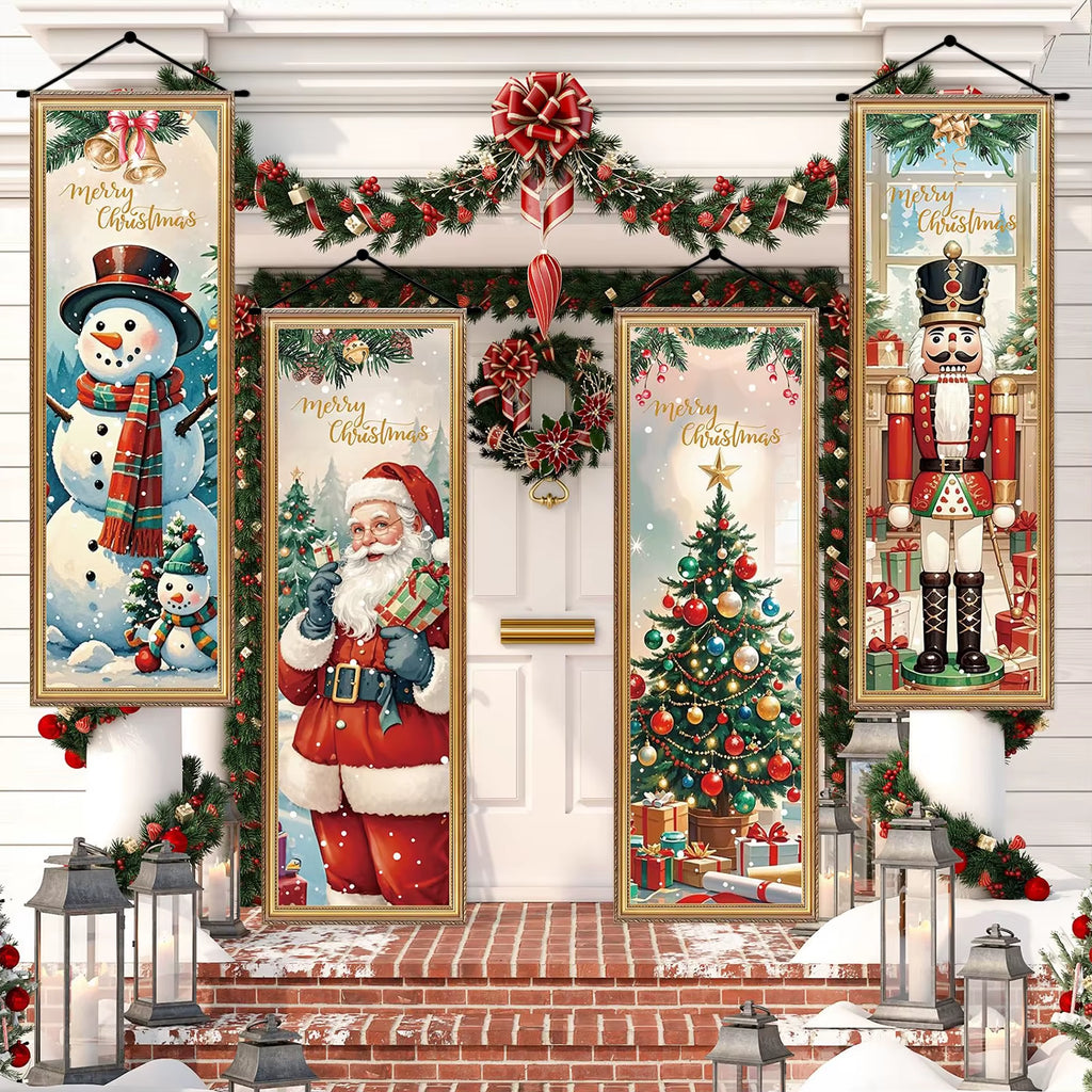 Nutcracker Door Banner – 4 Pc Christmas Door Couplet Decoration – image 5