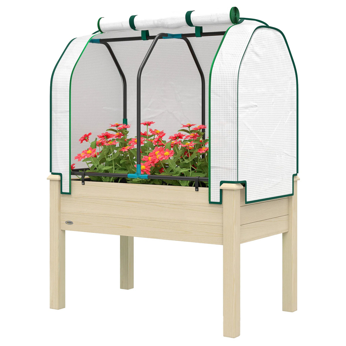 Raised Garden Bed, Wooden with Mini Greenhouse Cover – image 6