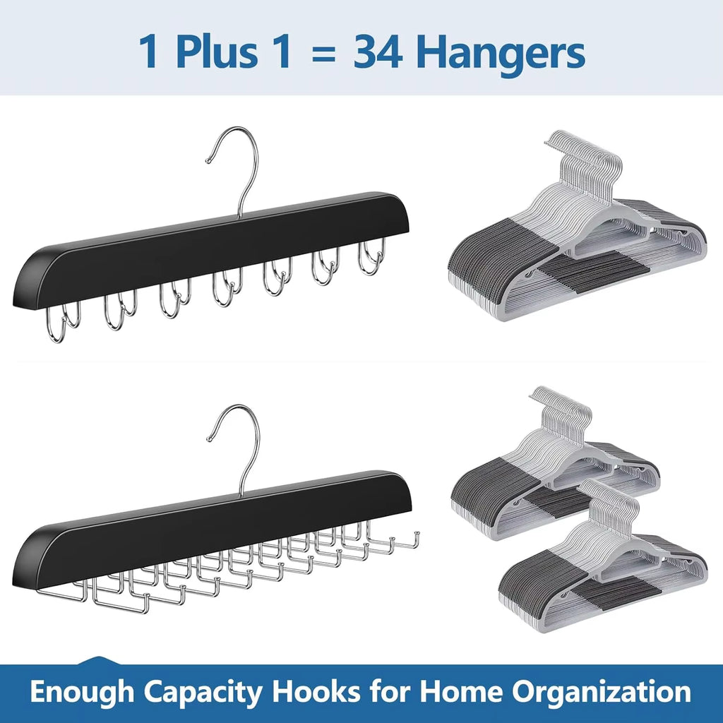 Rotating Tie and Belt Hanger 2 Pack for Closet Organization – image 4