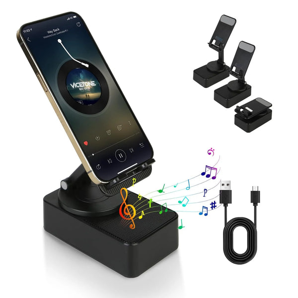 Phone Stand Bluetooth Speaker with 5000mAh Power Bank & RGB Light