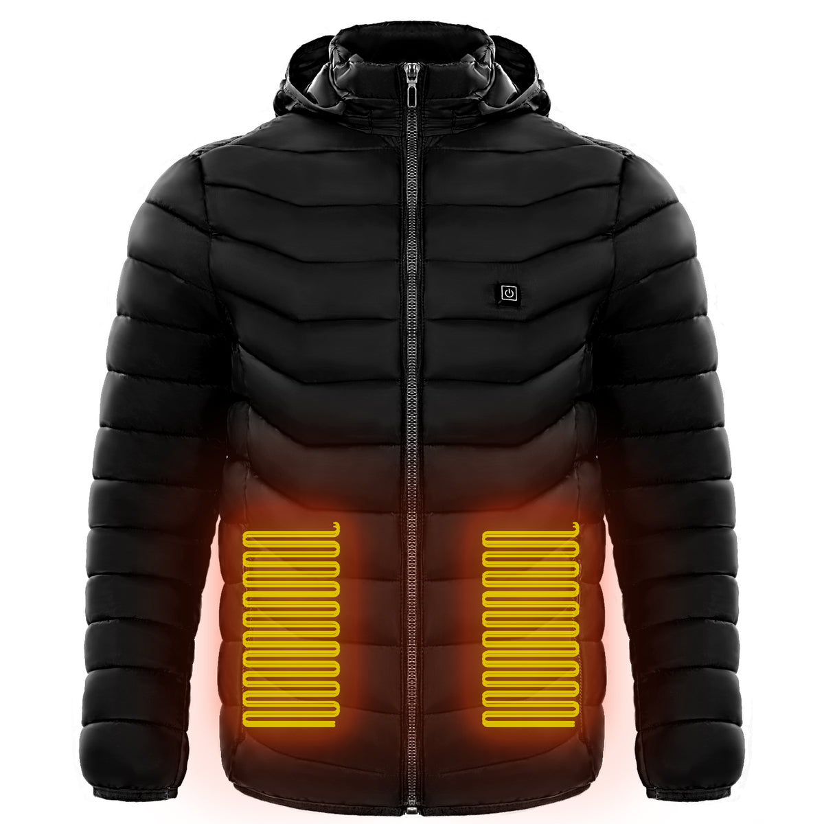 Heated Work Jacket for Men, Hooded Insulated Puffer Coat, USB Powered – image 8