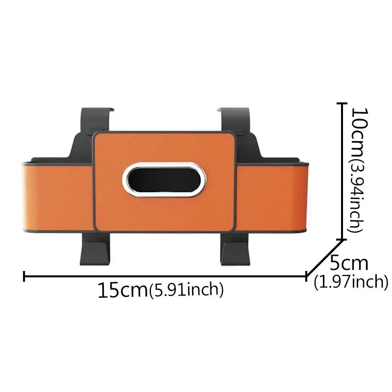 Car Seat Back Storage Box with Tissue Holder and Cup Holder – image 8