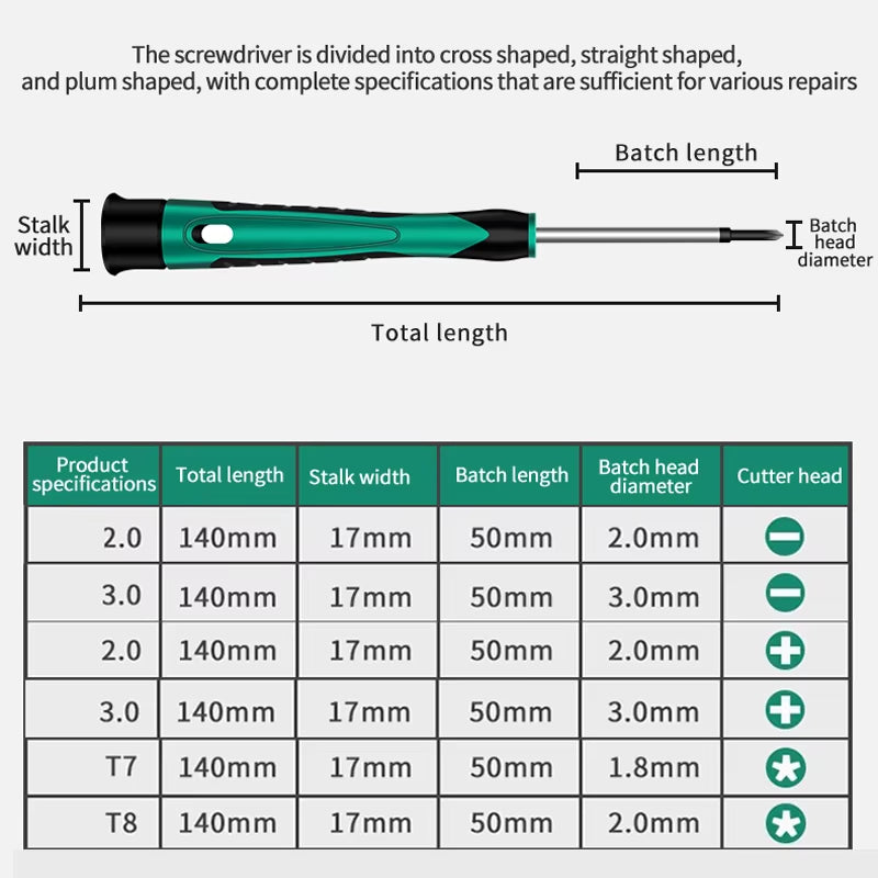 6-Piece Precision Screwdriver Set for Electronics – image 6