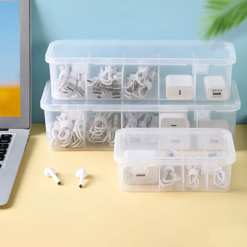 Cable Storage Box, Clear Charging Cable Organizer – image 4