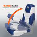 High Back Folding Boat Seats, Padded Fold-Down Chairs, 2 Pack – image 1