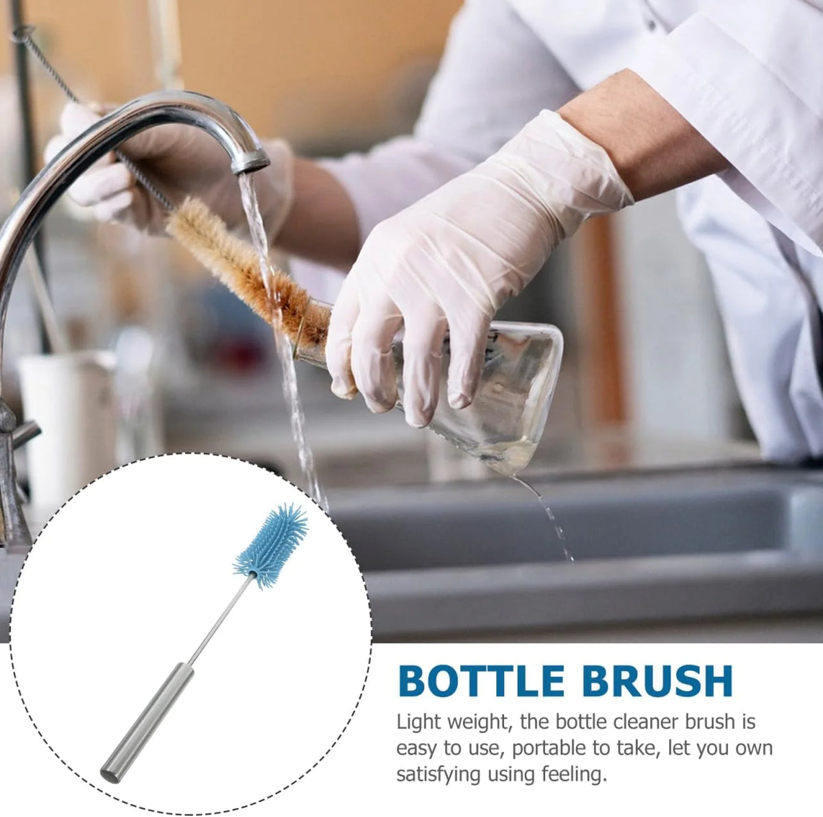 Bottle Cleaning Brush – Long Handle Water Bottle and Cup Brush – image 7