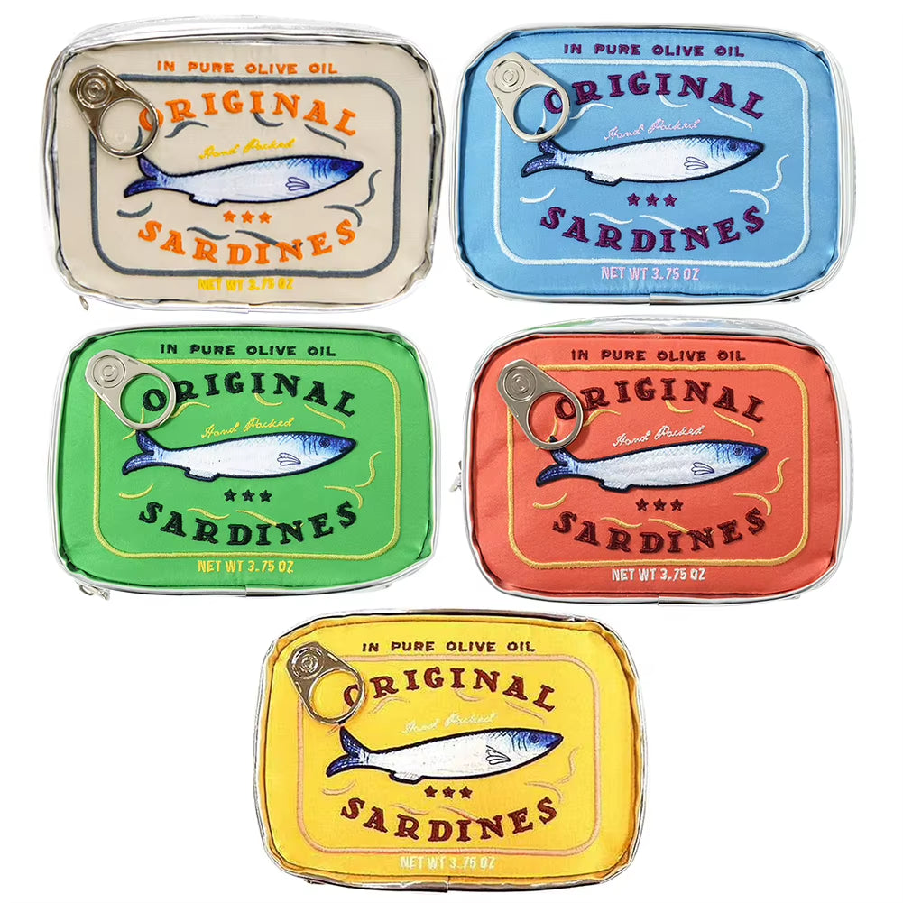 Sardine Can Cosmetic Bag - Fun Travel Toiletry Pouch – image 5