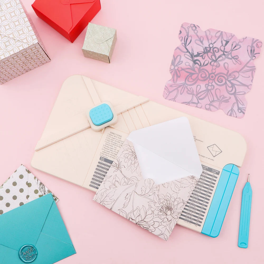 Envelope Punch Board – 3-in-1 Envelope, Gift Box & Bow Maker with Scoring Tool – image 2