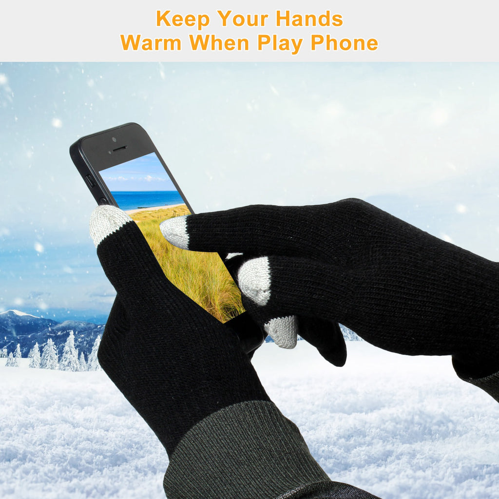 Touchscreen Winter Gloves – Unisex Warm Knit Gloves – image 4