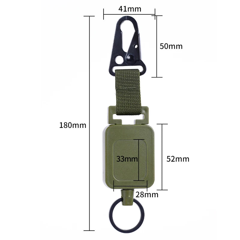 Heavy Duty Retractable Key Reel – Workwear Belt Clip Carabiner, 24 in Cable – image 6