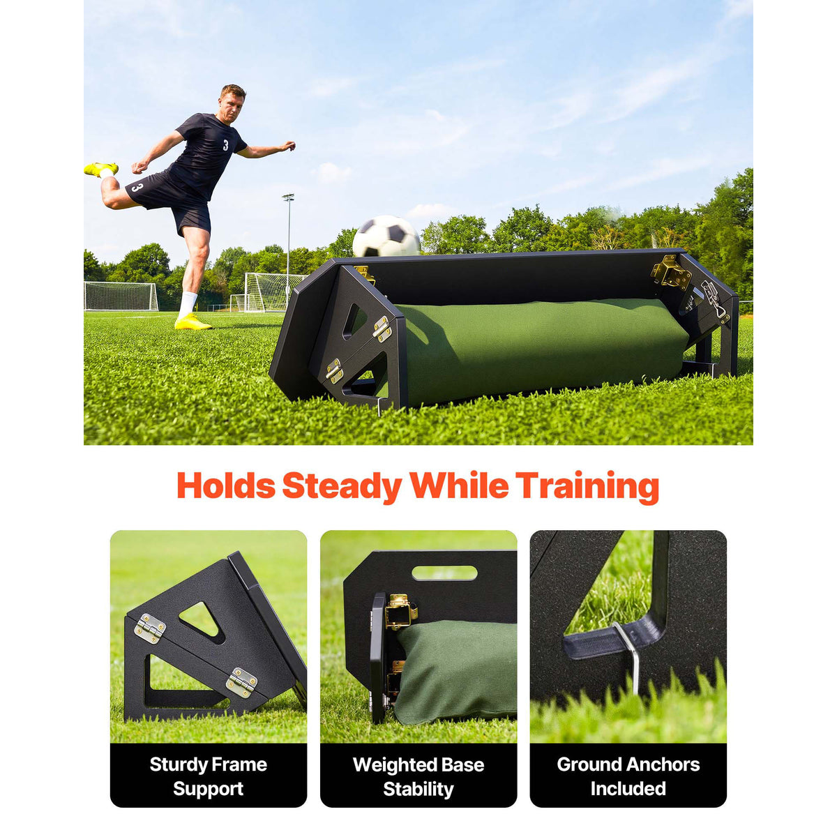 Portable Soccer Rebounder Board, 40 x 12 in, 3 Angles – image 4