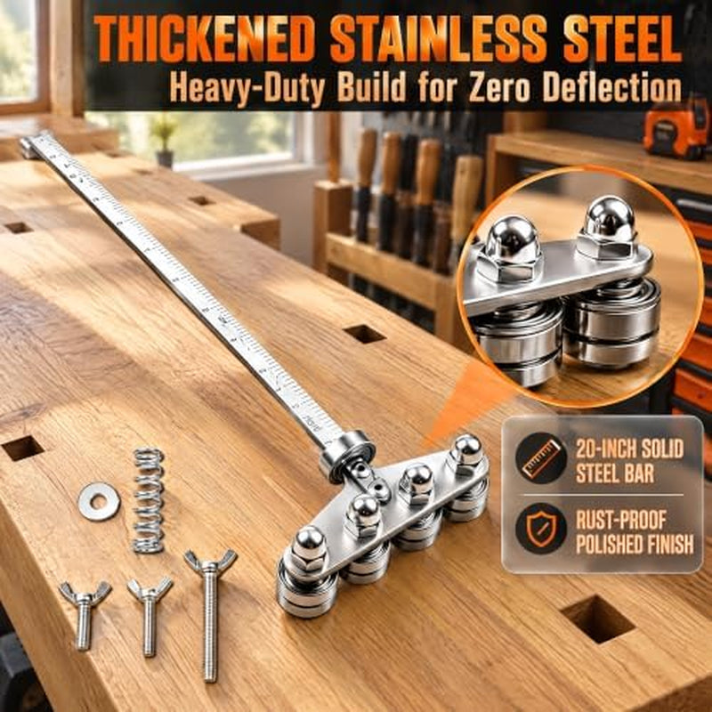 Circular Saw Guide Rail 20 in with Roller Guide and Positioning Clamps – image 4