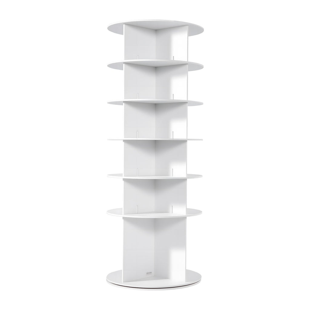 Rotating Shoe Rack Tower, 6-Tier 360° Spinning, 24 Pairs, White – image 1