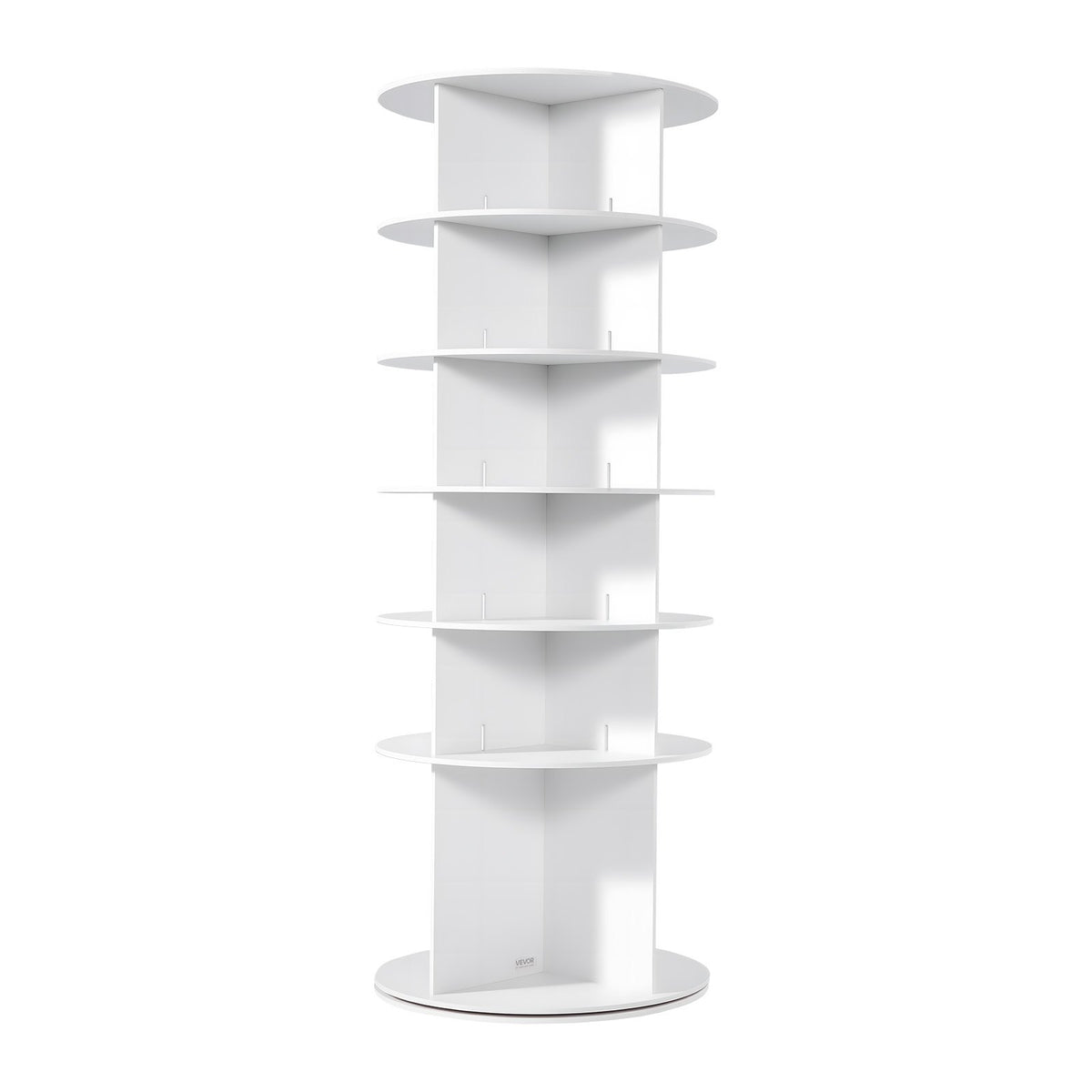 Rotating Shoe Rack Tower, 6-Tier 360° Spinning, 24 Pairs, White – image 1