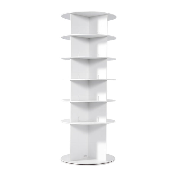 Rotating Shoe Rack Tower, 6-Tier 360° Spinning, 24 Pairs, White – image 1