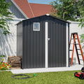 Metal Storage Shed 6 x 4 ft, Lockable Steel Outdoor Tool Shed