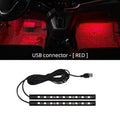 LED Car Footwell Light Strip - USB or 12V Interior Atmosphere Lamp