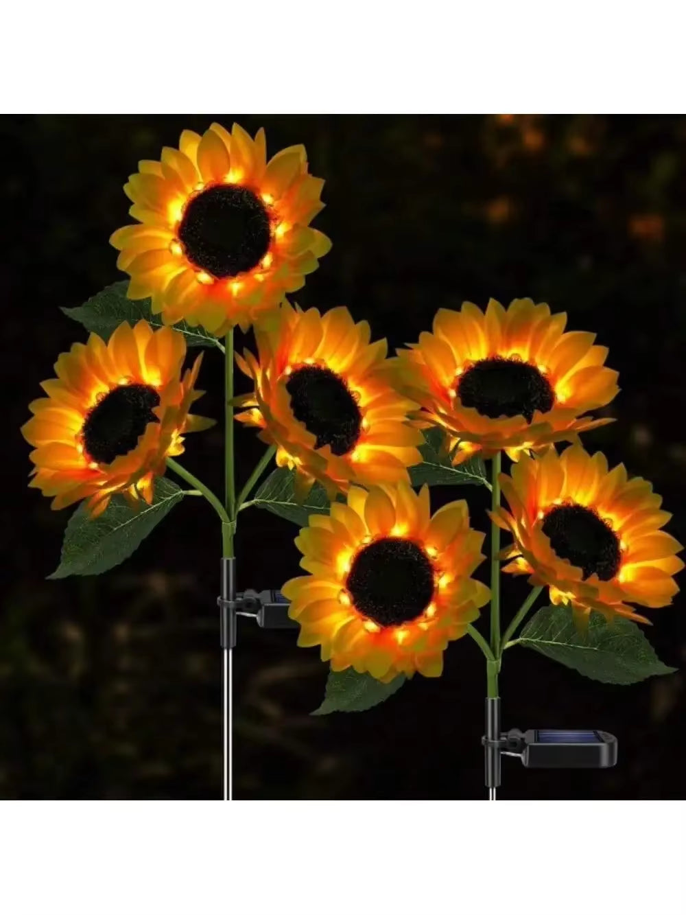 Solar Sunflower Garden Light - Waterproof LED Stake Light for Lawn & Pathway