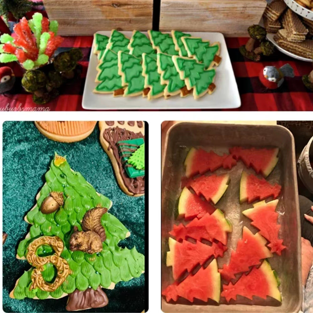 Christmas Cookie Cutter Set – 3 Pc Stainless Steel Tree Molds – image 5