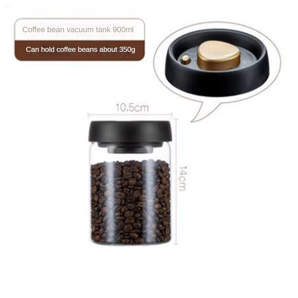 Coffee Canister - Airtight Glass Vacuum-Seal Bean Storage Jar – image 7