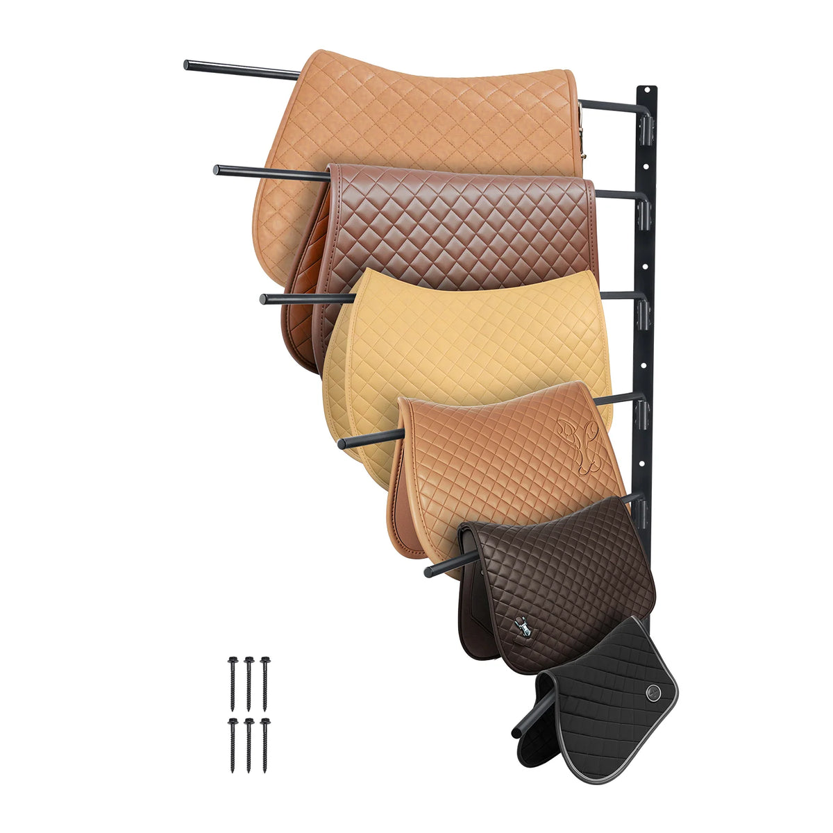 Swing Out Wall Saddle Rack, 6-Tier Horse Pad and Blanket Holder – image 11