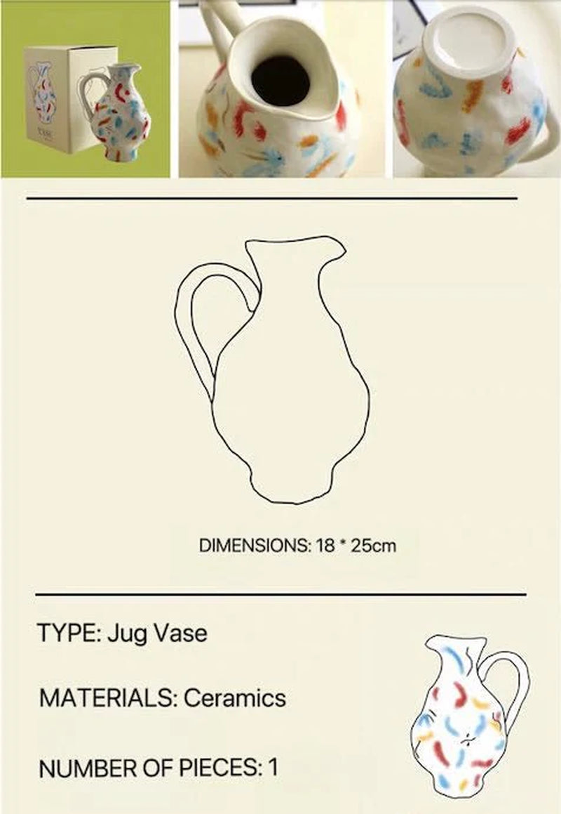 Handmade Nordic Pottery Jug Vase – image 12