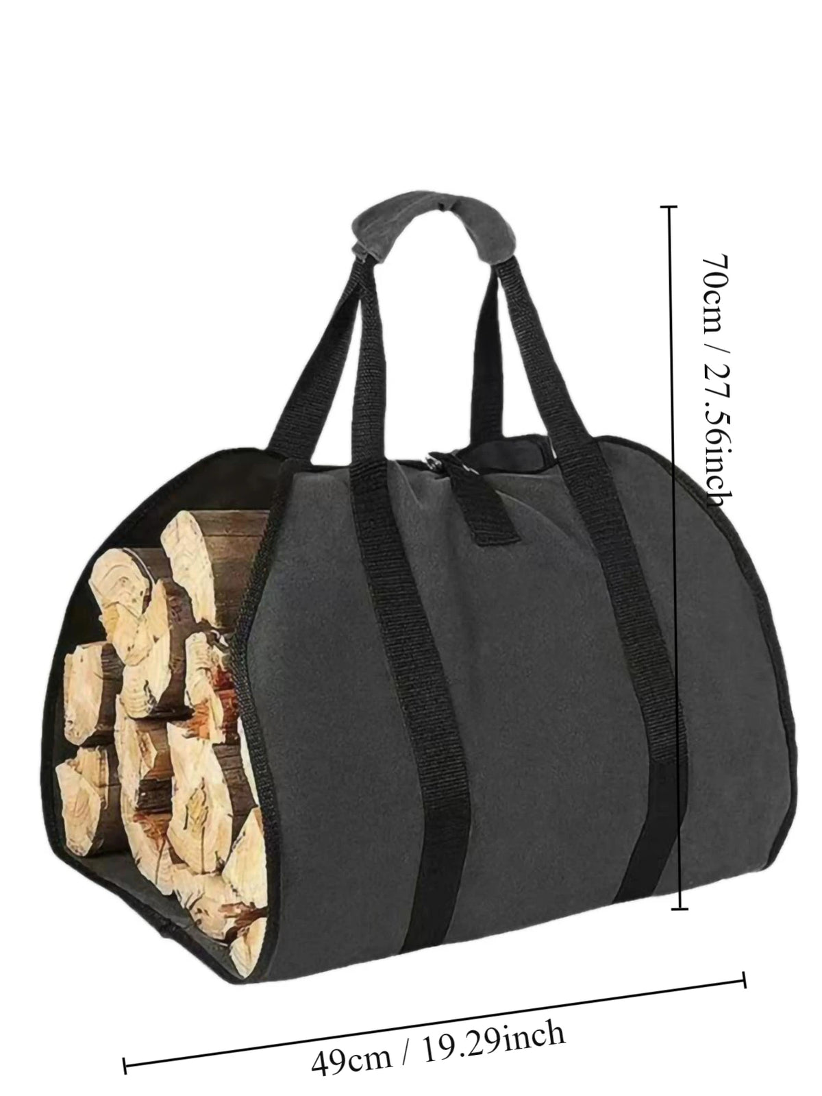 Landscaping Firewood Log Carrier Tote – Heavy Canvas Wood Bag